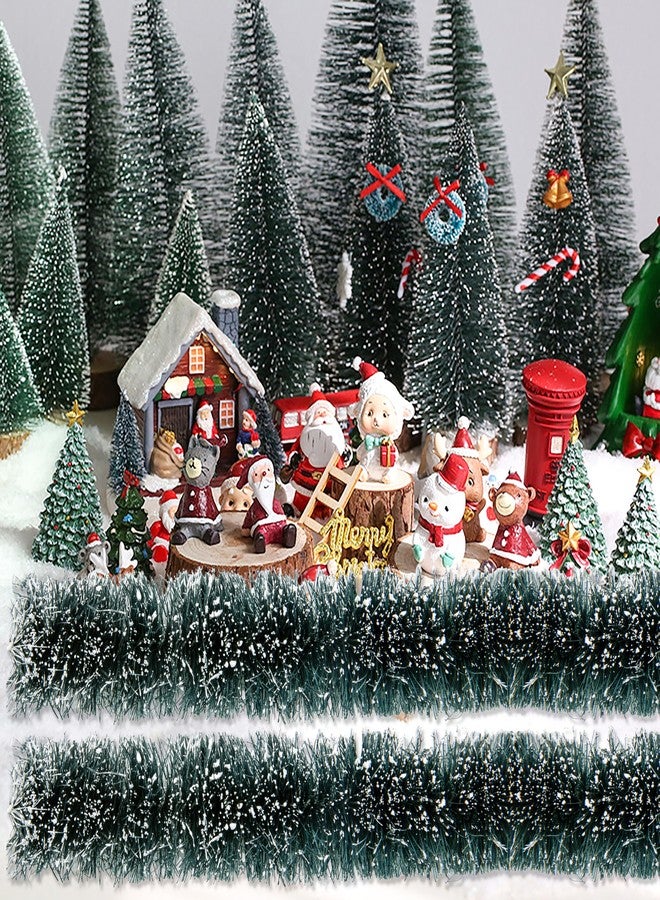 ZTTM Accessories Village Collections Flexible Sisal Hedge Suitable for Rural Scenes, Christmas Village Display, and Snow Scenes DIY Decoration, 4 Packs 12x2x1 inches - Image 5